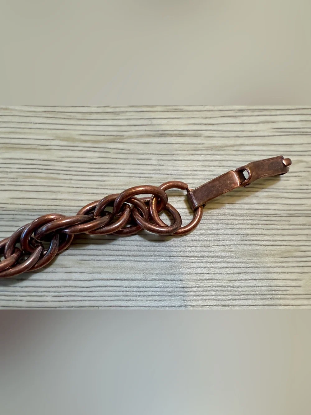 Vintage Copper Links Necklace 19”